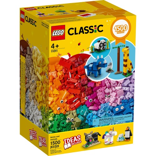 LEGO 클래식 크리에이터 브릭 및 동물 11011 레고 조립 키트 어린이 유아 창의력 놀이 장난감 1,500개