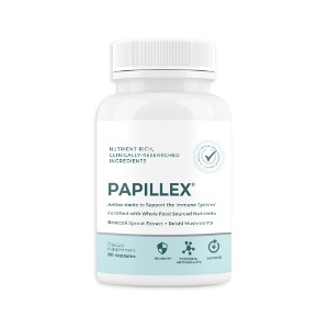 Papillex 면역 시스템 부스터 식이 보조제 정제 브로콜리 새싹 추출물, 녹차 추출물, 엽산, 비타민 C, E 및 B12, 셀레늄, 황기 및 영지 버섯. 추출물