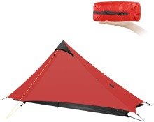 KIKILIVE 1kg 초경량 1인용 텐트 3계절 비박 캠핑 배낭 여행 텐트 Red