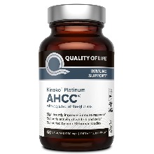 Quality of Life 프리미엄 키노코 플래티넘 AHCC 보충제, 면역 강화 간 기능 건강 지원 버섯효모 추출물