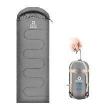에코프로 3계절 캠핑 비박 배낭 여행 휴대용 방수 소형 경량 압축팩 1인 침낭 Gray