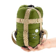 에코프로 3계절 캠핑 비박 배낭 여행 휴대용 방수 소형 경량 압축팩 1인 침낭 Olive Green