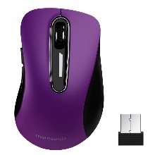 memzuoix USB 수신기가 있는 1200 DPI 모바일 광 2.4G 무선 마우스 5버튼 휴대용 컴퓨터 노트북 마우스 Purple