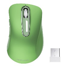 memzuoix USB 수신기가 있는 1200 DPI 모바일 광 2.4G 무선 마우스 5버튼 휴대용 컴퓨터 노트북 마우스 Mint Green