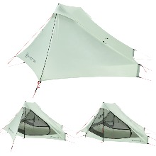 백패킹 초경량 텐트 폴대없는 트레킹 스틱 텐트 방수, 단일벽, 내구성 캠핑 비박 텐트 2인용