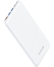 샤마스트 26800mAh 휴대용 휴대폰 보조배터리 슬림형 3A 고속충전 USB C 3입력 및 4출력 White