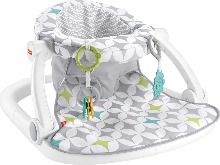피셔프라이스 휴대용 아기 의자, 허리 지지대 바닥 좌석 의자 발달용 장난감 및 세탁기 세척 가능 좌석 패드 - Starlight Bursts